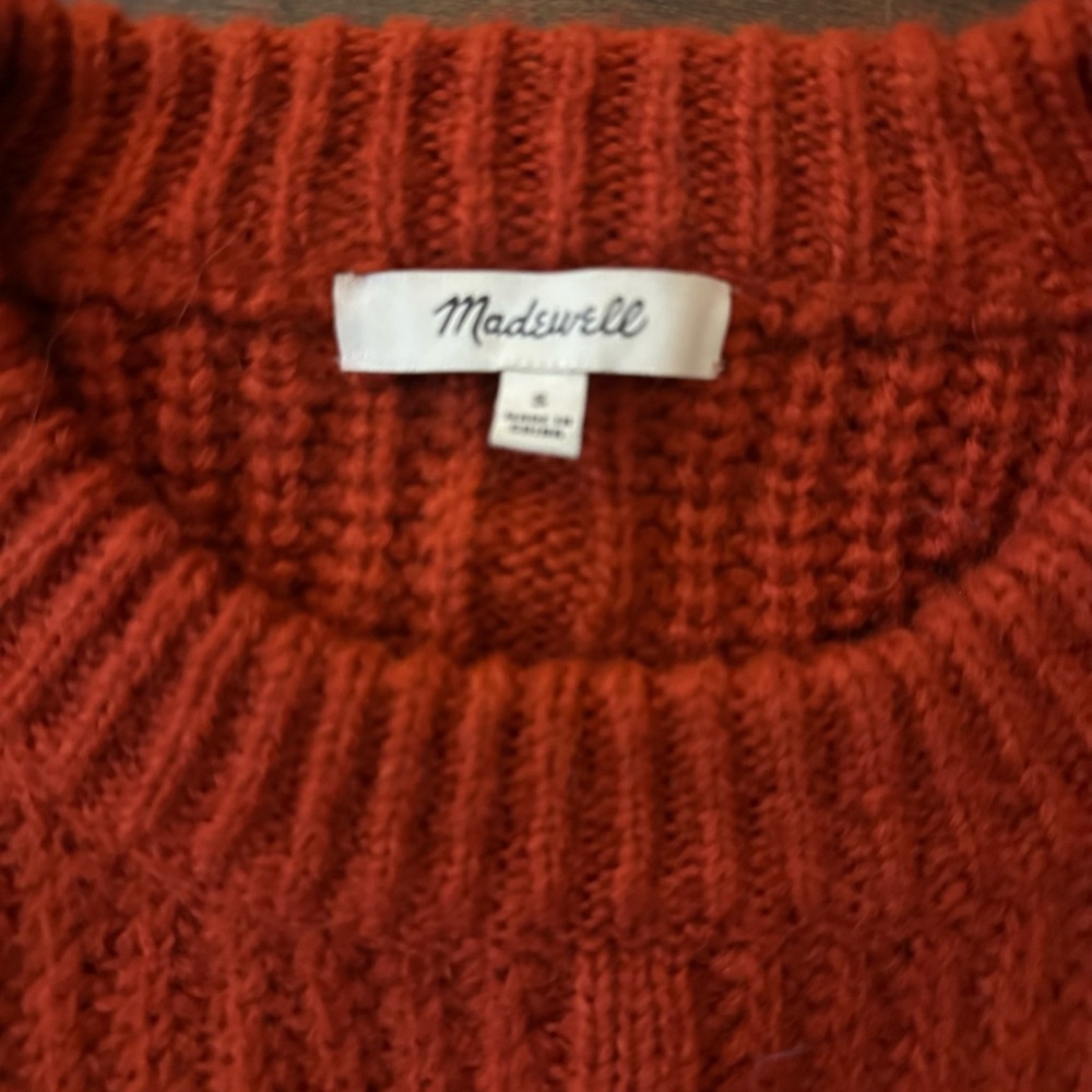 Madewell Cozy Rust Sweater Size S - Picture 2 of 2